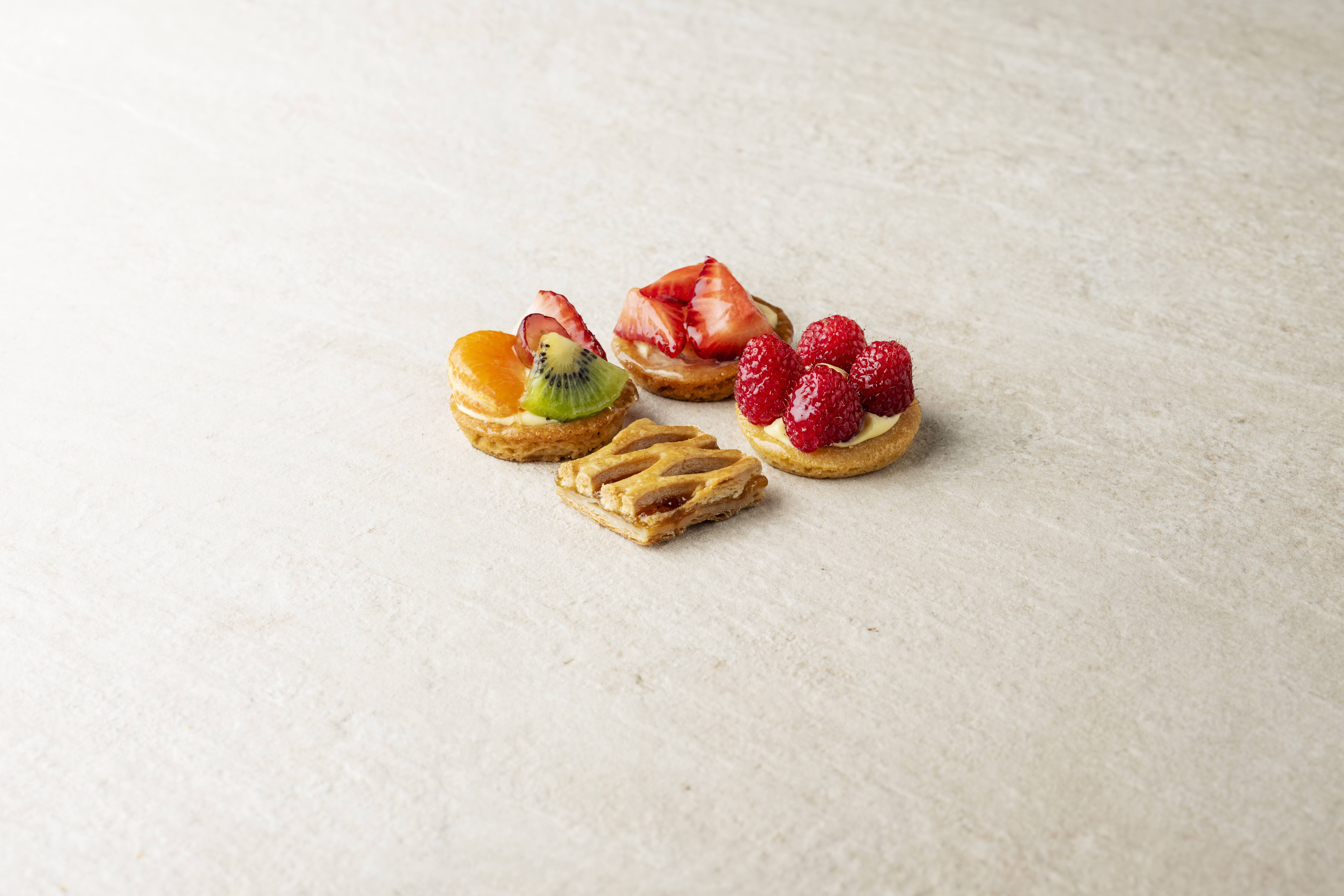 Assortiment mini fruittaartjes 4 stuks