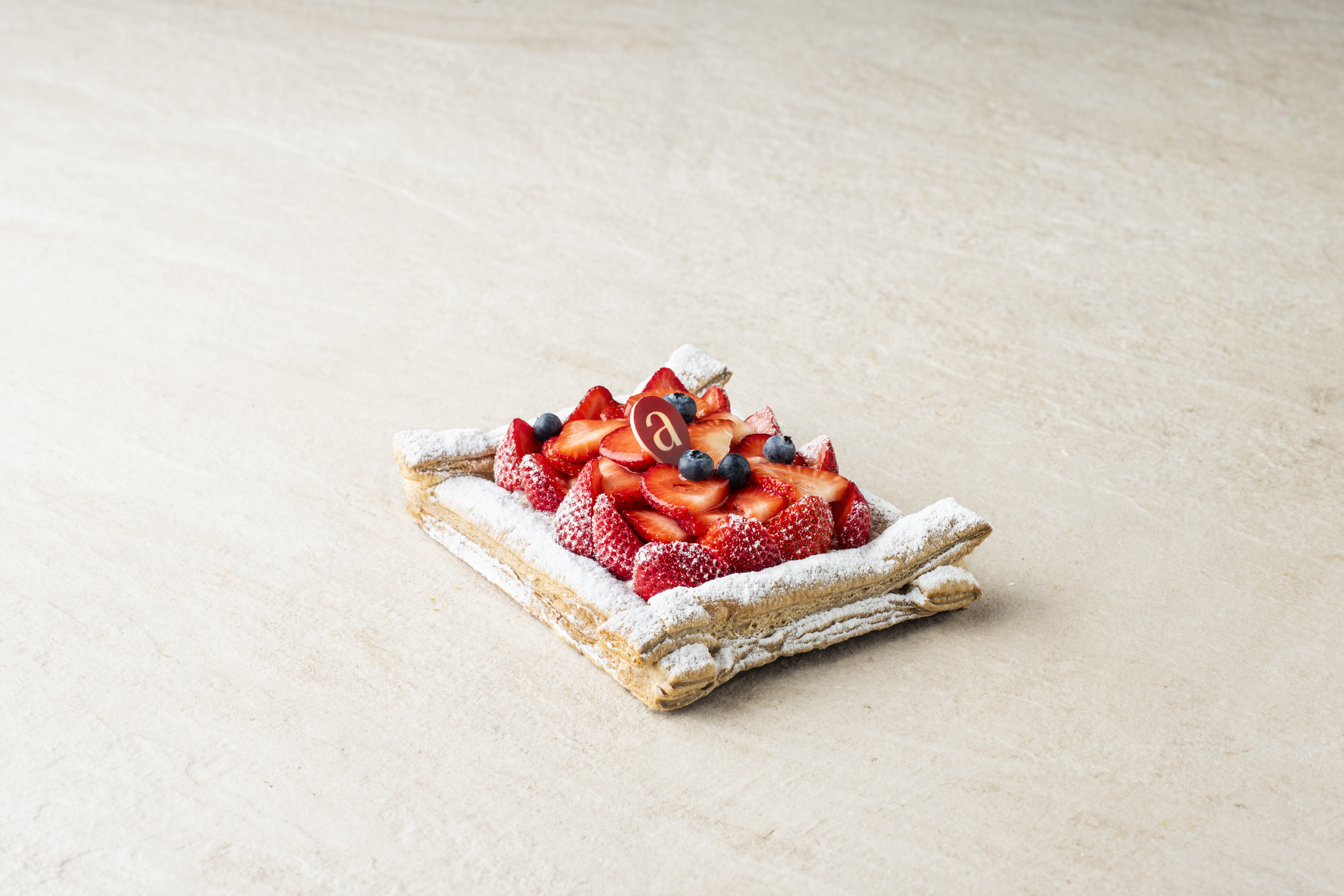 Aardbeientaart bladerdeeg