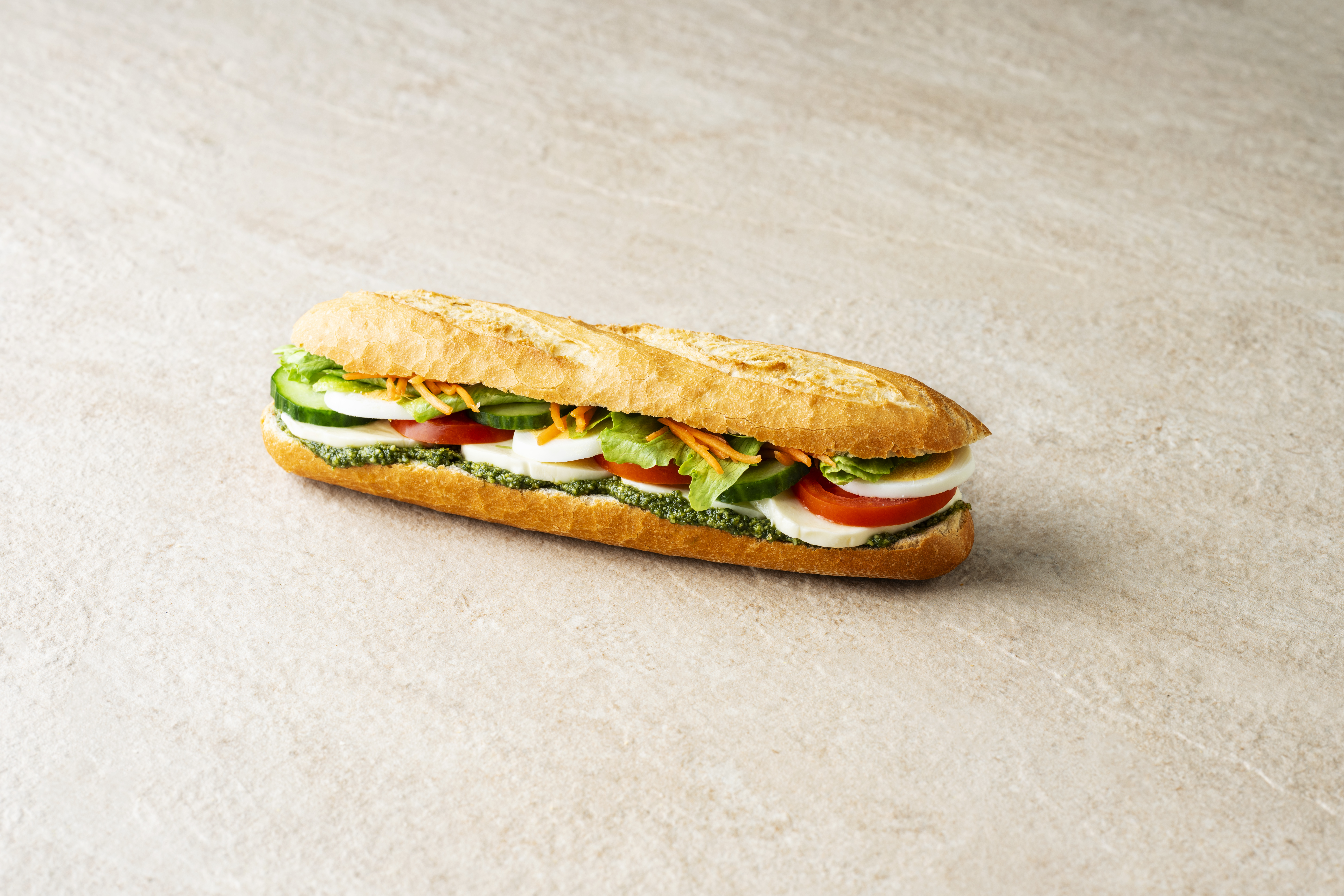 Mozarella met groenten